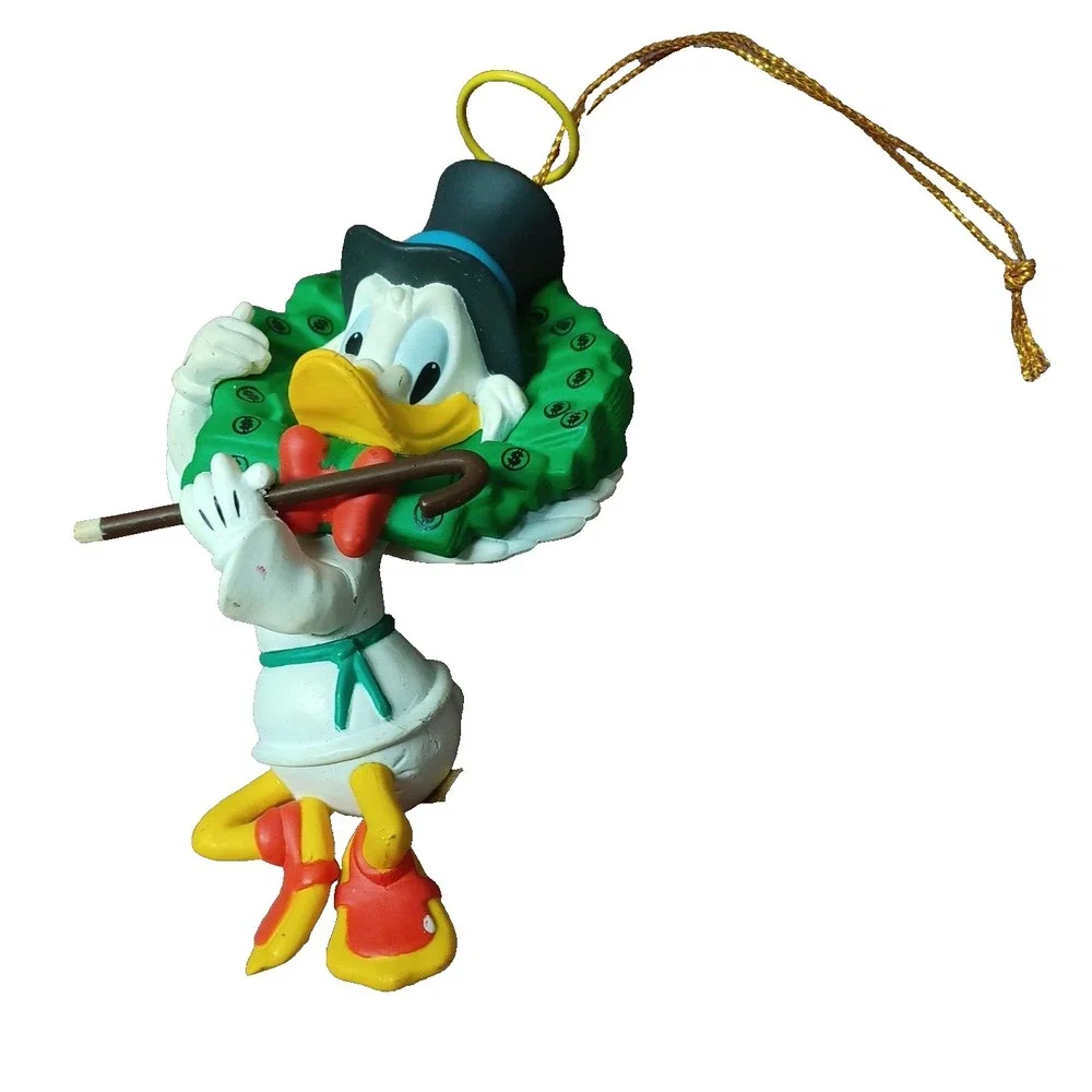 Disney Scrooge McDuck Christmas holiday ornament money wreath angel wings FLAWS